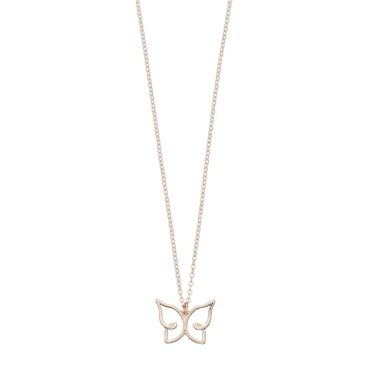 Lc Lauren Conrad Butterfly Pendant Necklace, Women's, Light Pink