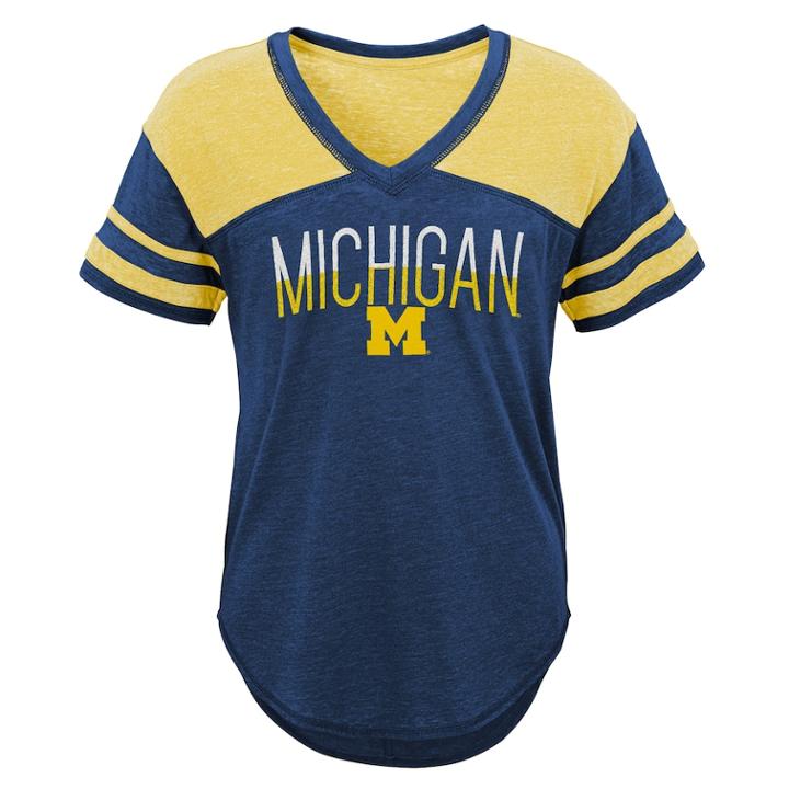 Juniors' Michigan Wolverines Traditional Tee, Teens, Size: Xl, Dark Blue