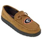 Men's Georgia Bulldogs Microsuede Moccasins, Size: 8, Brown