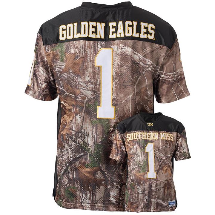 Men's Southern Miss Golden Eagles Game Day Realtree Camo Jersey, Size: Large, Brown