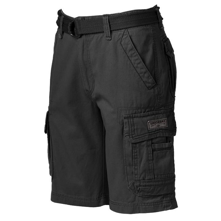 Men's Unionbay Cargo Shorts, Size: 32, Black