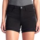 Women's Rock & Republic&reg; Bumpershoot Frayed Black Shorts, Size: 16