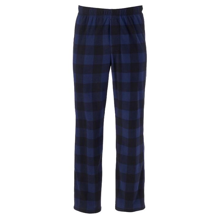 Men's Sonoma Goods For Life&trade; Microfleece Lounge Pants, Size: Large, Blue (navy)