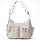 Rosetti Riveting Seams Convertible Hobo Bag, Women's, Light Grey
