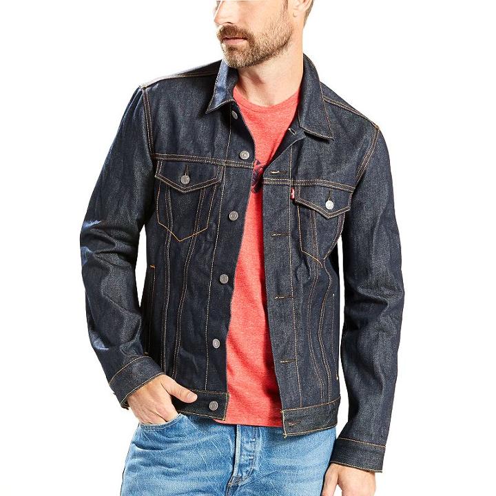 Big & Tall Levi's Denim Gridlock Trucker Jacket, Men's, Size: 5xl, Dark Blue