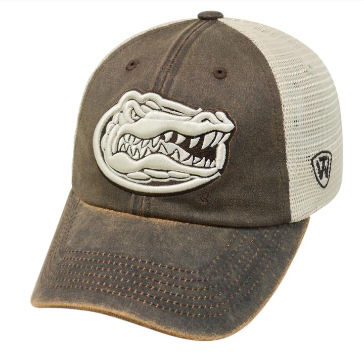 Adult Top Of The World Florida Gators Scat Mesh Cap, Men's, Med Brown