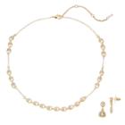 Napier Simulated Crystal Necklace & Drop Earring Set, Women's, Gold