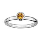 Stacks And Stones Sterling Sterling Silver Citrine Stack Ring, Women's, Size: 6, Orange