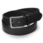 Men's Grand Slam Striped Embossed Leather Golf Belt, Size: 42, Black