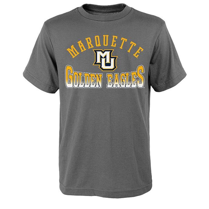 Boys 8-20 Marquette Golden Eagles Fade Tee, Boy's, Size: S(8), Grey (charcoal)