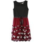 Girls 7-16 Speechless Embroidered Butterfly Hem Dress, Size: 8, Red Overfl