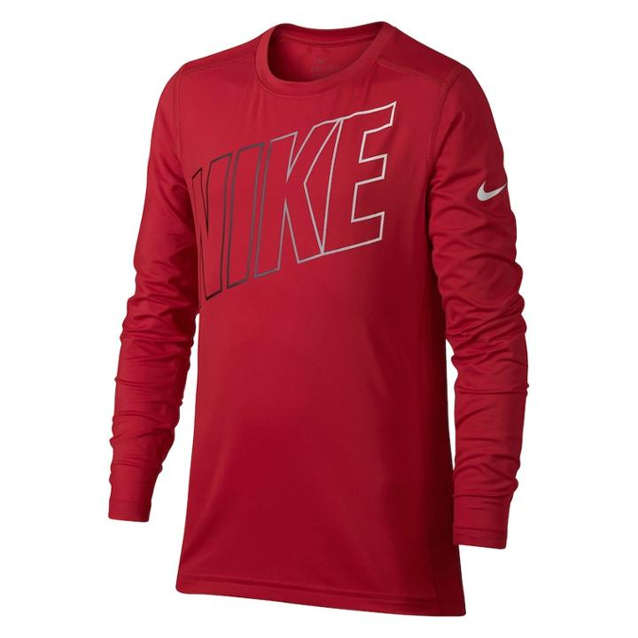 Boys 8-20 Nike Base Layer Training Top, Size: Small, Dark Pink