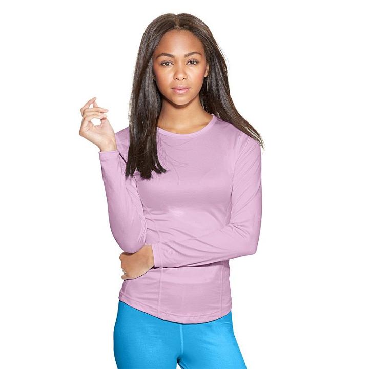 Women's Champion Varitherm Crewneck Base Layer Top, Size: Large, Light Pink