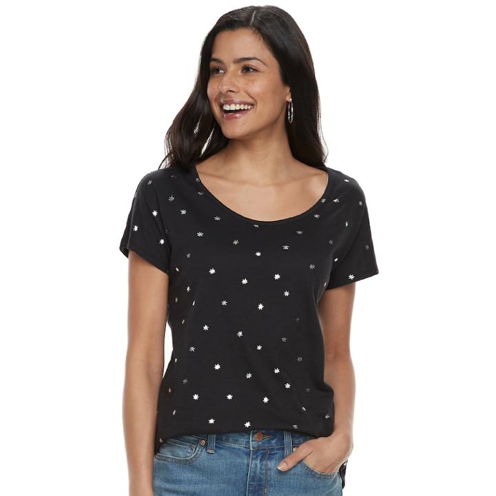 Women's Sonoma Goods For Life&trade; Dolman Graphic Tee, Size: Medium, Oxford