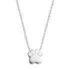 Love This Life Silver Plated Paw Print Pendant Necklace, Women's, Grey
