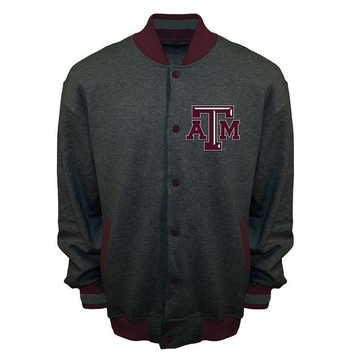 Men's Franchise Club Texas A & M Aggies Classic Fleece Jacket, Size: Medium, Grey