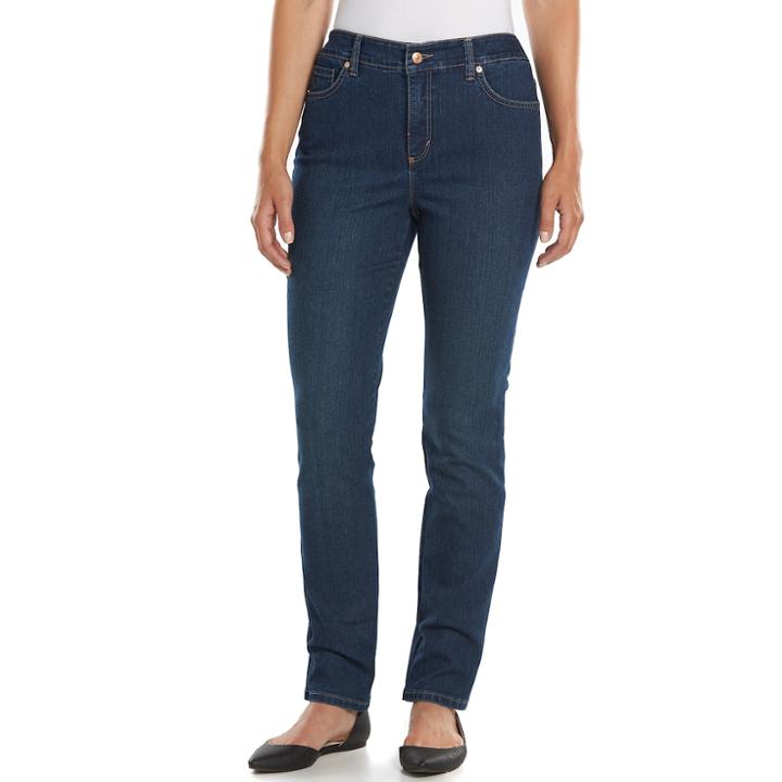 Gloria Vanderbilt Amanda 2.0 Slim Pants - Women's, Size: 8 T/l, Blue