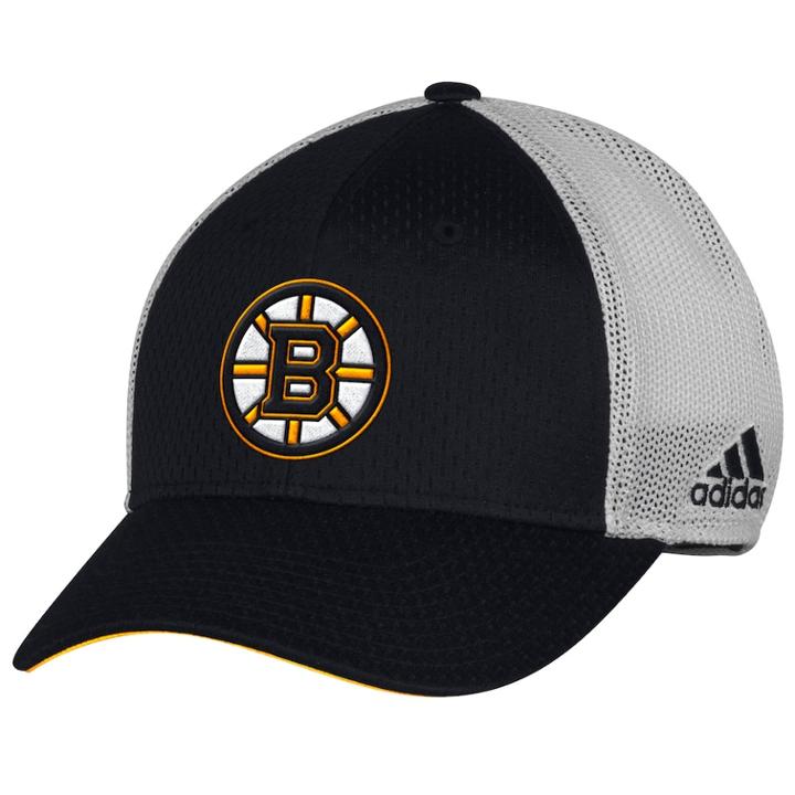 Adult Adidas Boston Bruins Mesh-back Structured Flex-fit Cap, Men's, Size: S/m, Multicolor