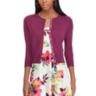 Women's Chaps Button-front Cardigan, Size: Large, Purple