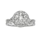 Igl Certified Diamond Crisscross Halo Engagement Ring In 14k White Gold (1 Ct. T.w.), Women's, Size: 8