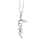 Sterling Silver Love Pendant, Women's, Size: 18, Grey