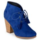 Journee Collection Wen Women's Lace-up Ankle Boots, Girl's, Size: Medium (6), Blue