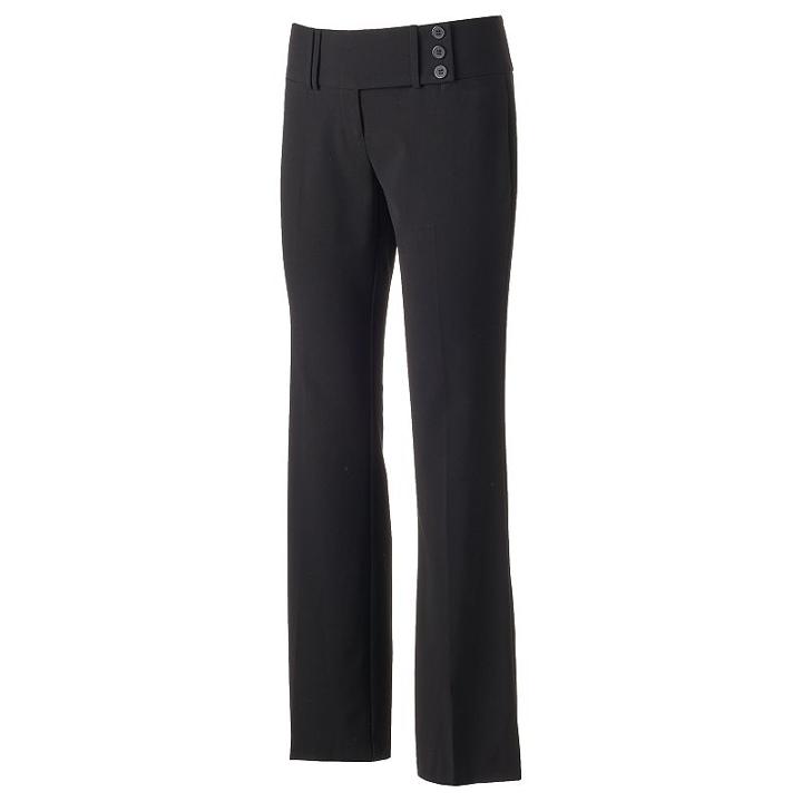 Juniors' Joe B Bootcut Dress Pants, Girl's, Size: 1, Black