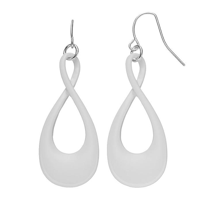 Infinity Nickel Free Drop Earrings, Women's, Natural
