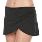 Women's Apt. 9&reg; Crossover Swim Skirt, Size: Small, Black