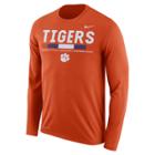 Men's Nike Clemson Tigers Dri-fit Legend Staff Long-sleeve Tee, Size: Small, Orange