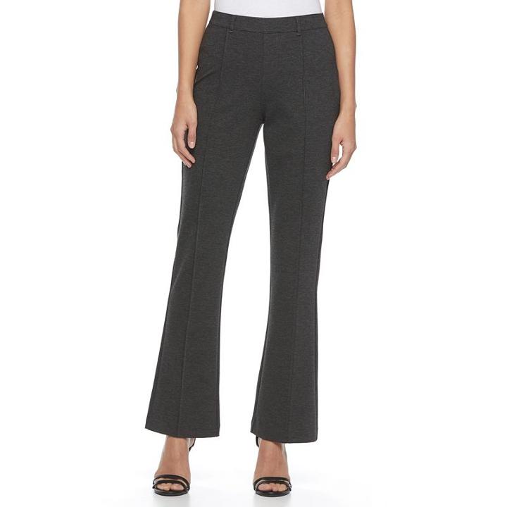 Women's Dana Buchman Flare Ponte Pants, Size: Small, Light Grey
