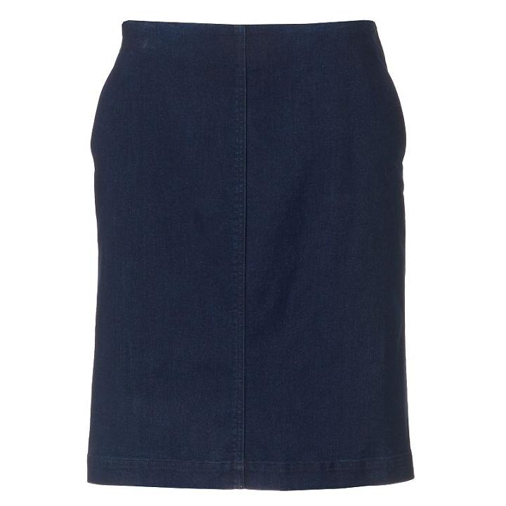 Women's Croft & Barrow&reg; Pull-on Jean Skirt, Size: 4, Blue Other