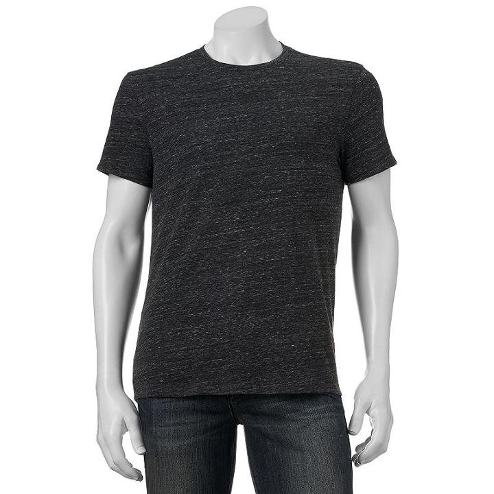 Men's Apt. 9&reg; Modern-fit Slubbed Heathered Lounge Tee, Size: Xxl, Dark Grey