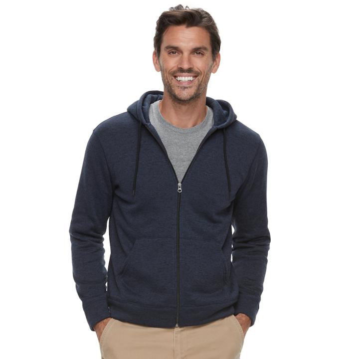 Men's Sonoma Goods For Life&trade; Classic-fit Fleece Hoodie, Size: Small, Blue (navy)