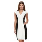 Women's Apt. 9&reg; Colorblock A-line Dress, Size: 14, White