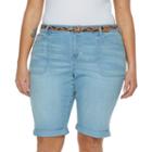 Plus Size Gloria Vanderbilt Rachel Bermuda Jean Shorts, Women's, Size: 20 W, Med Blue