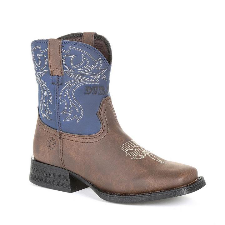 Lil Outlaw By Durango Embossed Kids Western Boots, Kids Unisex, Size: 11, Brown