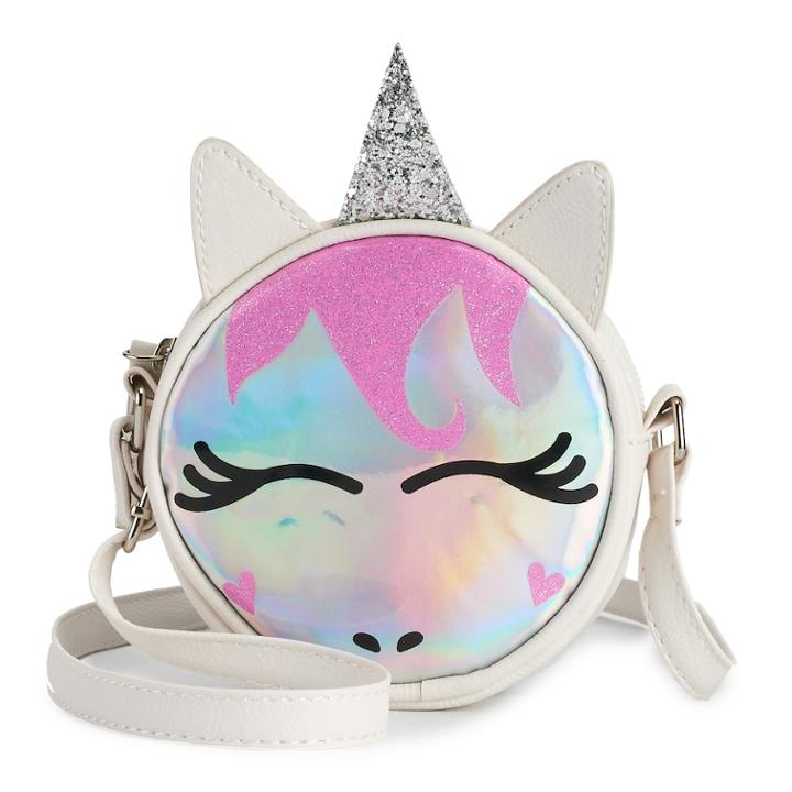 Animal Hologram Canteen Crossbody Bag, Women's, White