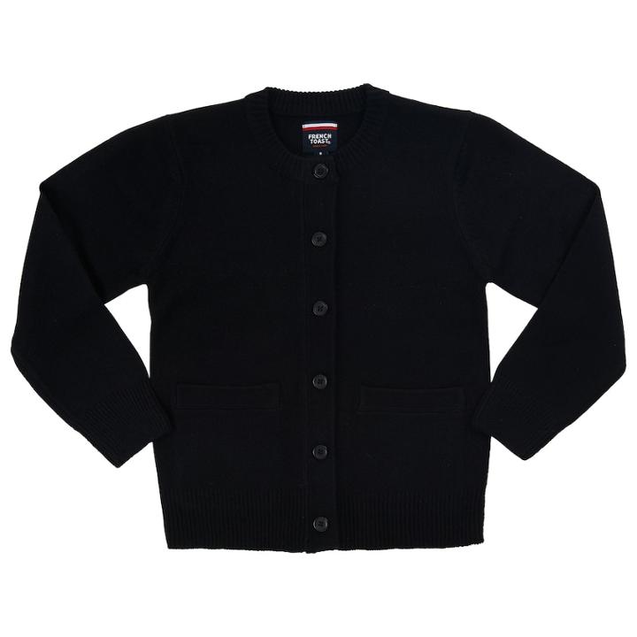 Toddler Girl French Toast School Uniform Cardigan, Size: 2t, Black