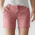 Women's Sonoma Goods For Life&trade; Color Chino Shorts, Size: 12, Light Red
