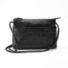 Ili Floral Embossed Leather Crossbody Bag, Women's, Black