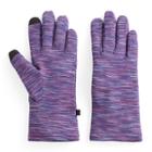 Women's Cuddl Duds Faux Fur Lined Flex Fit Tech Gloves, Purple Oth