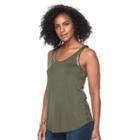 Women's Apt. 9&reg; Foil Graphic Tank, Size: Medium, Green