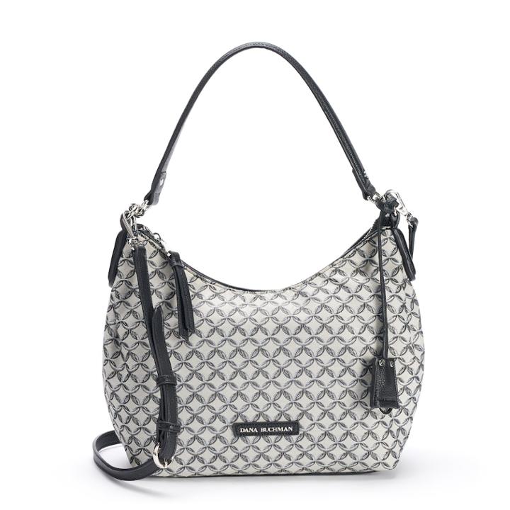 Dana Buchman Loretta Chain-link Jacquard Hobo, Women's, Dark Grey