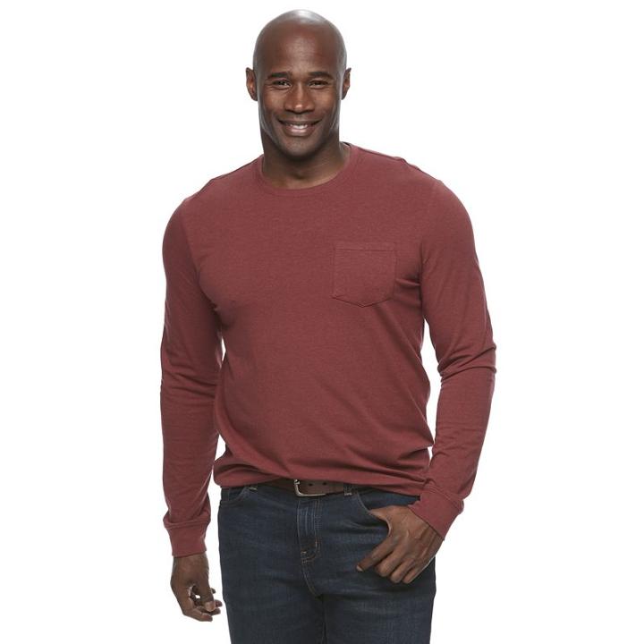 Men's Sonoma Goods For Life™ Modern-fit Flexwear Pocket Tee, Size: 4xb, Med Red