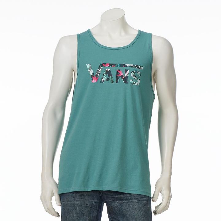 Men's Vans Tropical Tank, Size: Medium, Dark Green