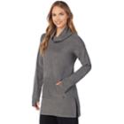 Plus Size Cuddl Duds Stretch Fleece Lounge Tunic, Women's, Size: 2xl, Grey (charcoal)