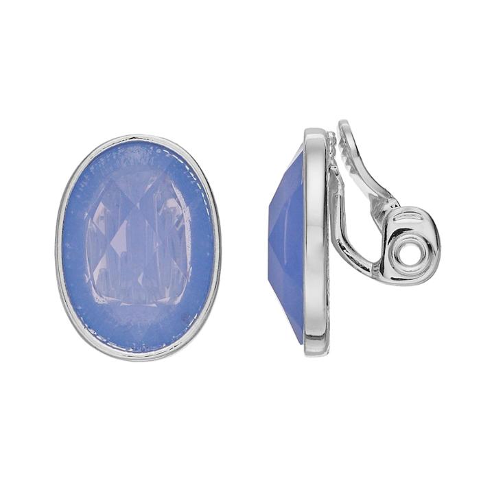 Napier Oval Clip-on Earrings, Women's, Purple