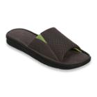 Dearfoams Men's Mesh Slide Slippers, Size: Small, Med Grey