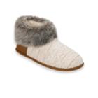 Women's Dearfoams Pile Cuff Textured Knit Slippers, Size: Medium, Beige